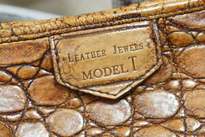 LEATHER JEWELS レザージュエルズ 最上位 MODEL T 日本製 JRA認定タグ クロコダイル マット素材 2WAY 40センチ ハンドバック です。”11731