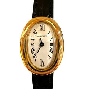 Cartier カルティエ ミニベニュワール バスタブ アンティーク YG 750 2368 385956MG クォーツ 時計