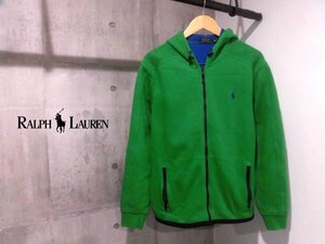 POLO RALPH LAUREN ポロ ラルフローレンRALPHLAUREN ポニー刺繍 裏地フリース スウェット ジップパーカー M/ZIPフーディ/緑グリーン/メンズ