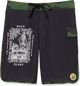 RVCA Aloha Benj JeanJean Boardshort Black 28 ボードショーツ