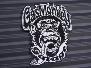 ◆送料\110◆【GAS MONKEY GARAGE・ガス モンキー ガレージ】※《アイロン刺繍ワッペン・フェイス》　アメリカン雑貨　刺繍ワッペン