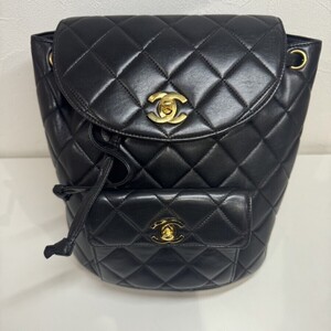 貴重　美品　CHANEL　マトラッセ　チェーン　リュック　レザー　ヴィンテージ　バッグ　鞄　 シャネル　 ココマーク　 ブラック　カバン