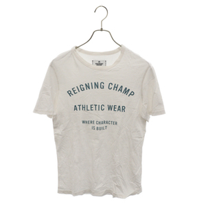 REIGNING CHAMP レイニングチャンプ アーチロゴ プリント 半袖カットソー Tシャツ ホワイト