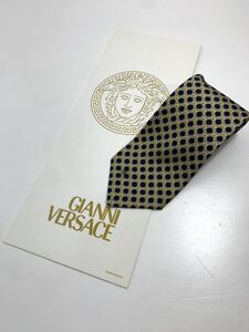 GIANNI VERSACE ヴェルサーチネクタイ(黄色×黒) ネクタイケース付　中古