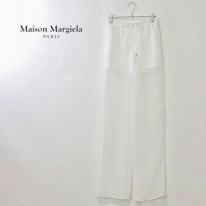 ◆Maison Margiela/メゾン マルジェラ シースルー メッシュ トラック イージー パンツ ホワイト 36