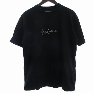 ヨウジヤマモト YOHJI YAMAMOTO ニューエラ Tシャツ カットソー 半袖 コットン HW-T38-082 黒 ブラック L ☆AA★ ■GY12 メンズ