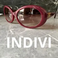 【美品】INDIVI オーバル　COL.3A サングラス