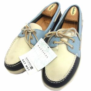 新品●SPERRY TOPSIDER スペリー トップサイダー レザー デッキ シューズ ボート 未使用 スリッポン 革靴 メンズ 27 牛革 1円スタート