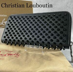 新品 *最高級●Christian Louboutin クリスチャンルブタン 長財布 パネトーネ ラウンドファスナー ロングウォレット ブラック メンズ