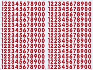 /防水 2点セット 数字 ステッカー セット ナンバーリング カウント スマホ タブレット ルームナンバー ネーム DIY ヘルメット TS-530RX2