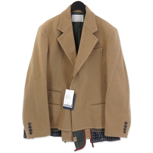 未使用 kolor カラー ジャケット 24AW 24WCM-J02106 カシミヤ チェスターコート キャメル 1 タグ付き 71009946