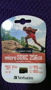 未開封品質 Verbatim マイクロSDXCカード 256GB micro SDXC 256GB V30 U3 4K動画対応 型番MXCN256GPPV5