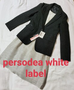 ◆新品 未使用　persodea ペルソディアホワイトレーベル ジャケット ワンピース　レディース　LADYS　黒色　BLACK　卒業式　入学式　13号