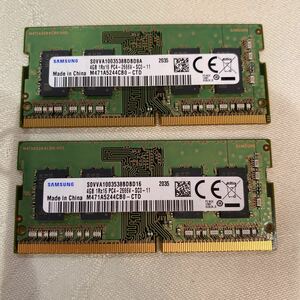 SAMSUNG 1RX16 PC4 21300 DDR4 2666V 4GBX2枚セット（8GB)②