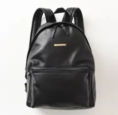 ReZARD Metal plate Leather Backpack 黒