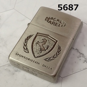 ■AC-5687 ヴィンテージZIPPO　ジッポーライター　フェラーリー　magneti marelli 火花なし　