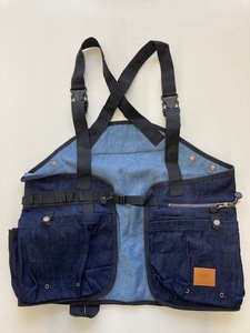 ★試着程度★ neru design works neru vest 大人用 denim デニム サンド ネルベスト ネルデザインワークス