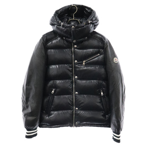 MONCLER モンクレール VERCORS GIUBBOTTO H20911A00190 68950 ベルコール スリーブレザー ダウンジャケット ブラック