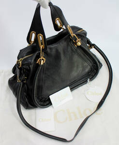 【Chloe】クロエ パラティ 2WAYショルダーバッグ ブラック カーフ 8HS891-043