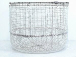 60ME23▲【13】未使用品Shimizu/シミズTechno Mesh/テクノメッシュ約39cm？白色タモ網用替網・替え網釣り