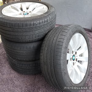 BMW 5シリーズ E60 / 61 純正スタースポークスタイリング 7.5J-17 PCD120 5穴 +20 ハブ72.5 ★ 6777347 BBS RD407 タイヤ付き4本セット