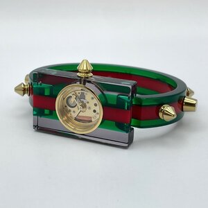 1円～/GUCCI/グッチ/ヴィンテージウェブ/143.5/2針/シェリーライン/スケルトン/クォーツ/レディース腕時計/ジャンク/T071