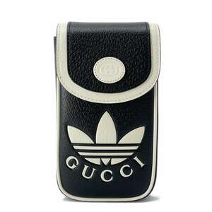 グッチ ショルダーバッグ アディダスコラボ GGロゴ ミニ ポーチ レザー 721794 GUCCI adidas　黒 白