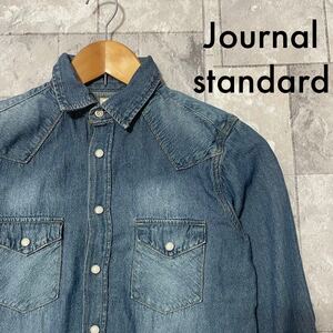 Journal standard ジャーナルスタンダード デニムシャツ ウエスタン スナップボタン インディゴ レディース サイズ38(S相当) 玉SS1203