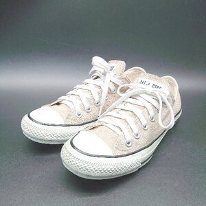 ◇ CONVERSE ALLSTAR 靴紐あり カジュアル おしゃれ スニーカー サイズ24.5 ブラウン/ホワイト レディース E