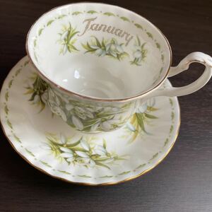 ROYAL ALBERT カップ&ソーサー January ロイヤルアルバート ティーカップ　コーヒーカップ