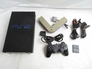 【同梱可】中古品 ゲーム プレイステーション2 PS2ソフト SCPH-50000 ミッドナイトブラック 動作品 周辺機器あり