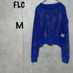 FLC（M）メッシュプルオーバー＊クロップド丈＊襟袖リブ＊クルーネック＊デイリー