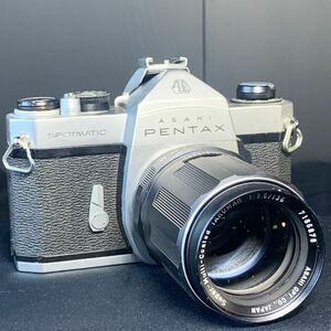 PENTAX ペンタックス SPOTMATIC SP 一眼レフ フィルムカメラ 空シャッターOK / カメラレンズ ASAHI Super-Multi-Coated TAKUMAR 1:3.5 /135