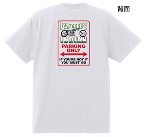 EAZY CRUISE カーショー バイカー Ｔシャツ INDIAN 白 新品 S/M/L/XL インディアン モーターサイクル バイク クリックポスト可