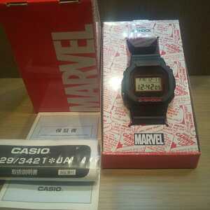 希少 G-SHOCK MARVEL マーベル スピード コラボレーション DW-5600VT 限定 ジーショック 美品 黒 赤 ブラック レッド