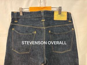 濃紺美品 STEVENSON OVERALL スティーブンソンオーバーオール 606-OSX デニム パンツ ジーンズ 日本製 w32 ヴィンテージ レプリカ 