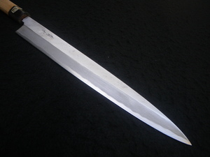 九寸　柳刃包丁　174g　刃長263mm　全長414㎜　刺身　日本製　刃物　Japanese　Professional kitchen knife　YANAGI　sword　bluesteel