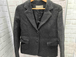 MARGARET HOWELL × HARRIS TWEED／テーラードジャケット／578-220407／サイズ2／グレー／ウール／マーガレットハウエル