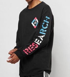 USA正規品 【S】 LRG エルアールジー 長袖 Tシャツ ロンT 黒 BOXグラフィック 綿100% 新品 ストリート HIPHOP スケートボード