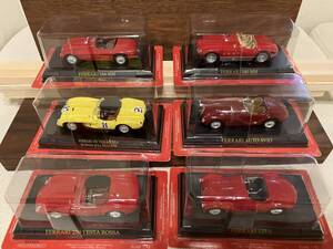 6台セット Ferrari 166MM 340MM 250TESTA ROSSA AUTO AVIO 125S 1/43 アシェット フェラーリ コレクション 未開封