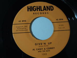 Al Casey & Corkey・Give’n Up / Teen-Age Blues　Wrecking Crew Guitarist, Rare Rockabilly 45 !