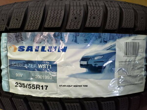 ★在庫処分 スタッドレスタイヤ 235/55R17 2本セット SAILUN(サイレン) ICEBLAZER WST1 (送料無料 2019年製 ) 