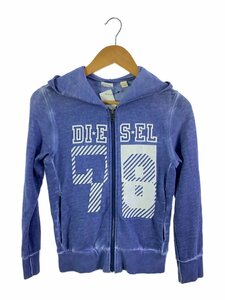 DIESEL◆ジップパーカー/10/コットン/BLU/プリント