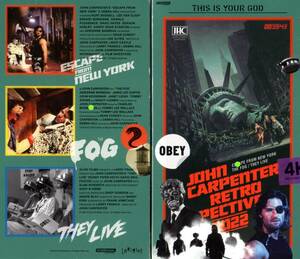 VHS型 パンフレット JOHN CARPENTER RETROSPECTIVE 2022 LIMITED 数量限定 ジョン カーペンター THERY LIVE THE FOG ゼイリブ SF ホラー