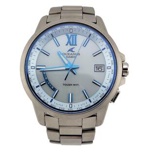  状態良好品 CASIO OCEANUS Classic Line カシオ オシアナス OCW-T150-2AJF チタン デイト 電波ソーラー メンズ腕時計