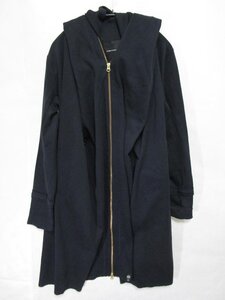 【送料込】 DOUBLE STANDARD CLOTHING ダブルスタンダードクロージング カーディガン ネイビー 紺 綿混 ストレッチ フード size38 M/965039