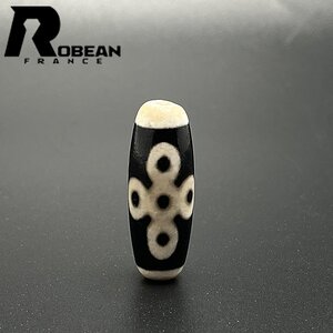 綺麗 EU製 定価5万円★ROBEAN・チベット老玉髄・天珠★パワーストーン アクセサリー 天然石 瑪瑙 金運 お守り 約36.9*13.2mm 1004T012