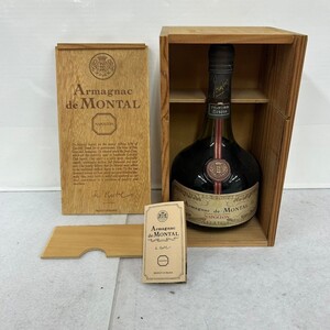 Q413-O55-622 Armagnac de MONTAL NAPOLEON アルマニャック モンタル ナポレオン ブランデー 木箱/冊子付き 700ml 40％ 古酒 未開栓 ⑩