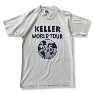 【ヴィンテージ】90s KELLER ワールドツアー 半袖バンドTシャツ S USA製 アメリカ製 フルーツオブザルーム 両面プリント シングルステッチ