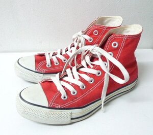 ◆CONVERSE コンバース M9621 ALL STAR HI オールスター ハイカット スニーカー 赤 サイズJP/25　25cm